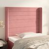 vidaXL T&ecirc;te de lit avec oreilles Rose 93x16x118/128 cm Velours