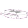 vidaXL Cadre de lit sans matelas blanc 75x190 cm bois de pin massif