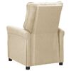 vidaXL Fauteuil inclinable Cr&egrave;me Tissu