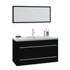 vidaXL Ensemble de meubles de salle de bain 3 pcs Noir
