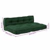 vidaXL Coussin de canapé sur palette Vert tissu