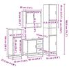 vidaXL Ensemble de meubles de salle de bain 4 pcs ch&ecirc;ne sonoma