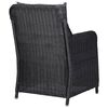 vidaXL Ensemble &agrave; manger de jardin 3 pcs Noir
