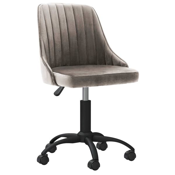 vidaXL Chaises pivotantes &agrave; manger lot de 6 gris clair velours
