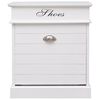 vidaXL Armoire &agrave; chaussures Blanc 50 x 28 x 58 cm Bois de Paulownia