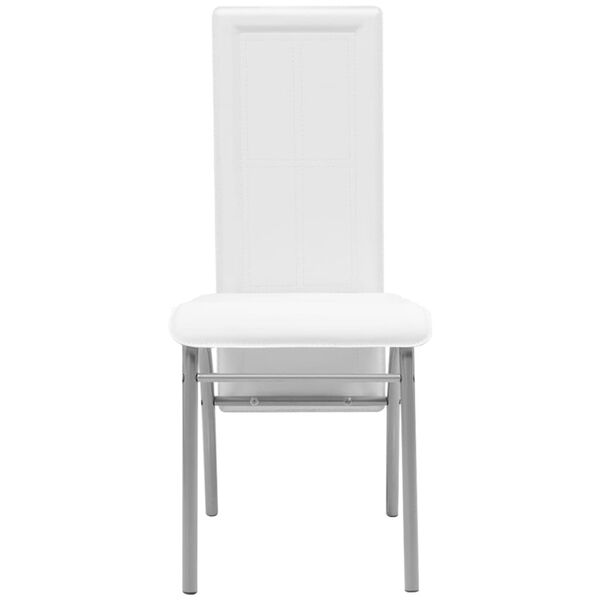 vidaXL Chaises &agrave; manger lot de 4 blanc similicuir