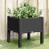 vidaXL Jardini&egrave;re avec pieds noir 40x40x42 cm PP