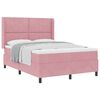 vidaXL Lit &agrave; ressorts avec matelas Rose 160 x 200 cm Velours