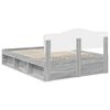 vidaXL Cadre de lit Gris Sonoma 140 x 200 cm Bois de pin massif