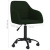 vidaXL Chaises pivotantes &agrave; manger lot de 4 vert fonc&eacute; velours