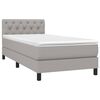 vidaXL Sommier à lattes de lit avec matelas et LED Gris clair 80x200cm