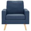 vidaXL Ensemble de canap&eacute; 2 pcs Tissu Bleu