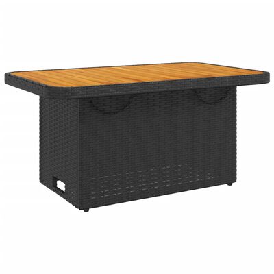 vidaXL Ensemble à manger de jardin coussins 2pcs noir résine tressée