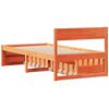 vidaXL Cadre de lit sans matelas cire marron 90x200 cm bois pin massif