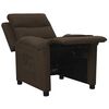 vidaXL Fauteuil inclinable Marron fonc&eacute; Tissu