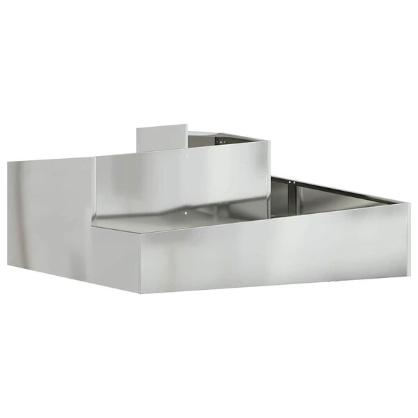 vidaXL Cache-pot de jardin Argent 100 x 100 x 50 cm Acier galvanis&eacute;