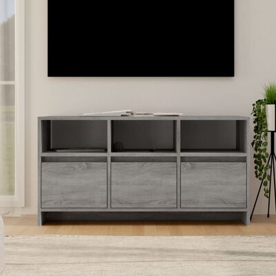 vidaXL Meuble TV Sonoma gris 102x37,5x52,5 cm Aggloméré