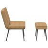 vidaXL Chaise de relaxation avec tabouret Marron Velours