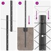 vidaXL Cl&ocirc;ture avec poteau Gris 1,4 x 25 m Acier