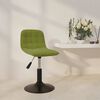 vidaXL Chaise pivotante de salle &agrave; manger Vert clair Velours