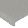 vidaXL Sommier &agrave; lattes de lit et matelas Gris clair 90x190 cm Tissu