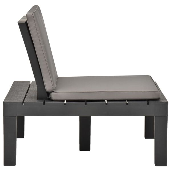 vidaXL Chaises de salon de jardin et coussins 4pc Plastique Anthracite