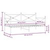vidaXL Lit de jour sans matelas noir 100x190 cm acier