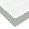 VidaXL Cadre de lit ottoman avec matelas gris clair 180x200 cm velours