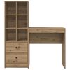 vidaXL Bureau avec tiroir 2 pcs Ch&ecirc;ne artisanal
