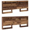 vidaXL T&ecirc;te de lit de rangement Bois Ancien 180 cm Bois d'ing&eacute;nierie
