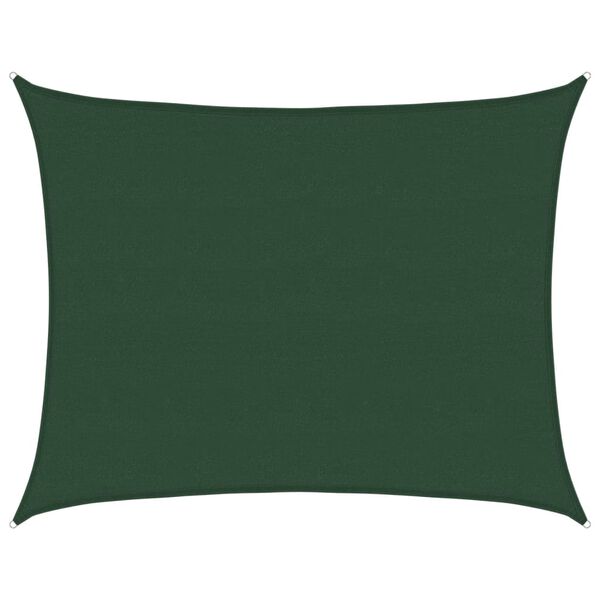 vidaXL Voile d'ombrage 160 g/m&sup2; Vert fonc&eacute; 6x7 m PEHD