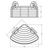 CORNAT &Eacute;tag&egrave;re &agrave; crochets pour salle de bain 3in1 single Chrome