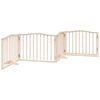vidaXL Barri&egrave;re pour chiens avec porte 4 panneaux bois de peuplier
