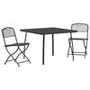vidaXL Ensemble de meubles d'ext&eacute;rieur 3 pcs Anthracite Fer et Acier