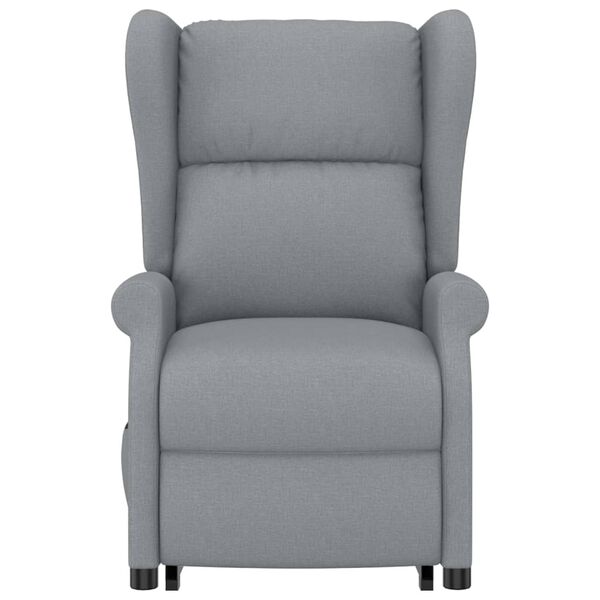 vidaXL Fauteuil Gris clair Tissu