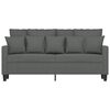 vidaXL Canap&eacute; &agrave; 2 places Gris fonc&eacute; 140 cm Tissu