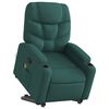 vidaXL Fauteuil inclinable de massage Vert fonc&eacute; Tissu