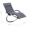 vidaXL Chaise longue d'ext&eacute;rieur avec coussin Acier Gris