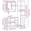 vidaXL Ensemble de meubles salle de bain 3 pcs noir bois d'ing&eacute;nierie