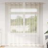 vidaXL Rideau en Voile 2 pcs Couleur sable 260 x 140 cm Polyester
