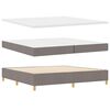 vidaXL Lit &agrave; ressort LED avec matelas Taupe 200 x 200 cm tissu