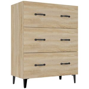 vidaXL Buffet ch&ecirc;ne sonoma 69,5x34x90 cm bois d'ing&eacute;nierie
