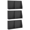 vidaXL Mur de sout&egrave;nement 6 pc 40 x 12 x 30 cm Acier Noir