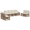 vidaXL Ensemble de canap&eacute; de jardin 8 pcs Beige polyrotin