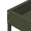 vidaXL Nourrisseur pour oiseaux Vert olive 80 x 28 x 13.5 cm