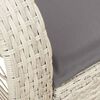 vidaXL Chaise &agrave; bascule de jardin avec coussins gris clair poly rotin