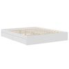 vidaXL Lit de Rangement Blanc 160 x 200 cm Bois d'ing&eacute;nierie