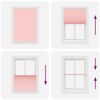 vidaXL Store pliss&eacute; rose 95x100 cm largeur du tissu 94,4 cm polyester