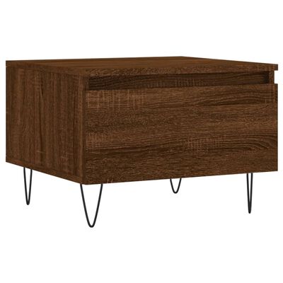 vidaXL Tables basses 2 pcs chêne marron 50x46x35 cm bois d'ingénierie