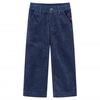 Pantalons pour enfants velours côtelé bleu marine 116